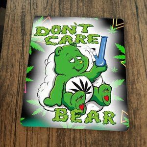 Dont Care‎ Bear Mouse Pad Weed Mary Jane 420